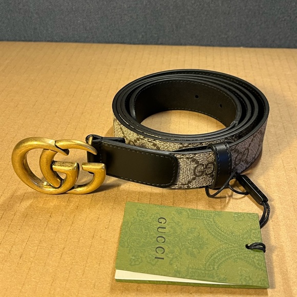 Authentic Gucci Double G Buckle Women Belt size 46/115 - Picture 1 of 9